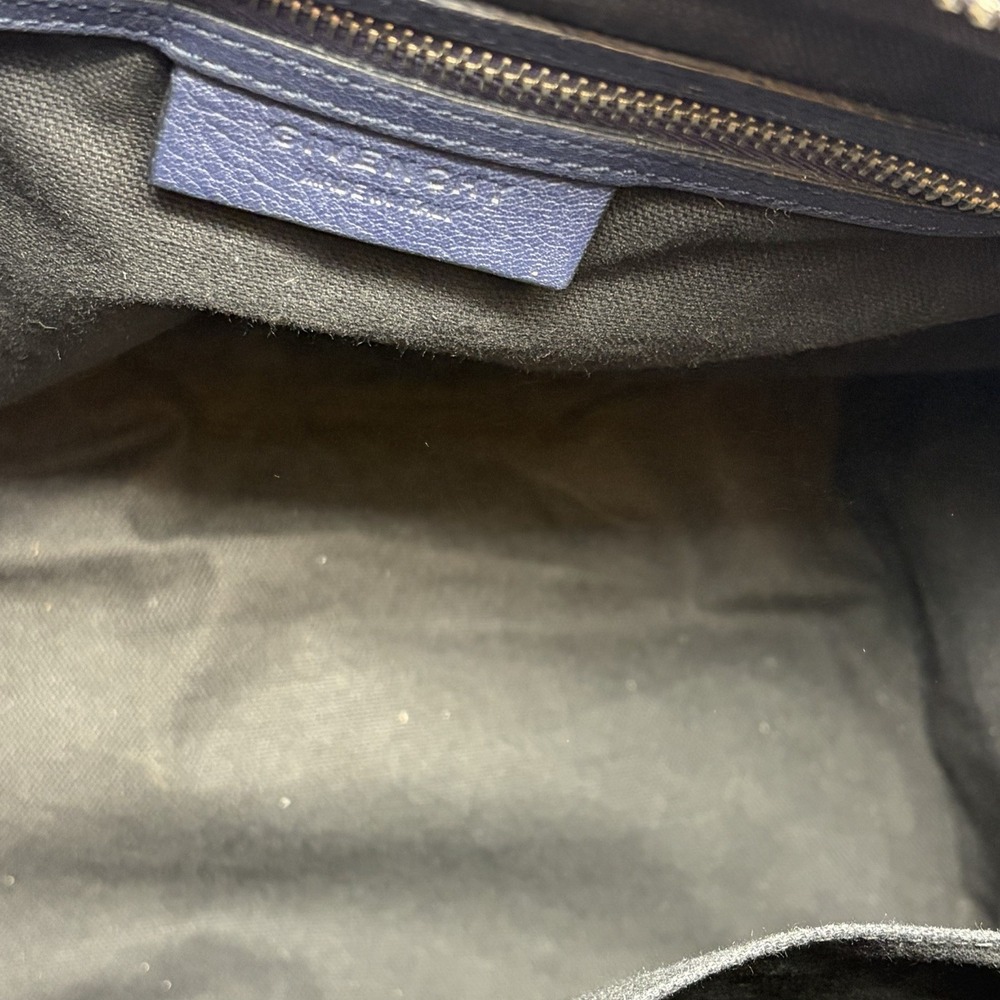 Givenchy Antigona‎ Silver Hardware Shoulder Bag Medium Blue Leather - Picture 10 of 16